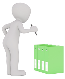 ISO 9001 persona checking documentation