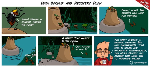 Cup of Joe: Data backup and Recovery Plan in QMS